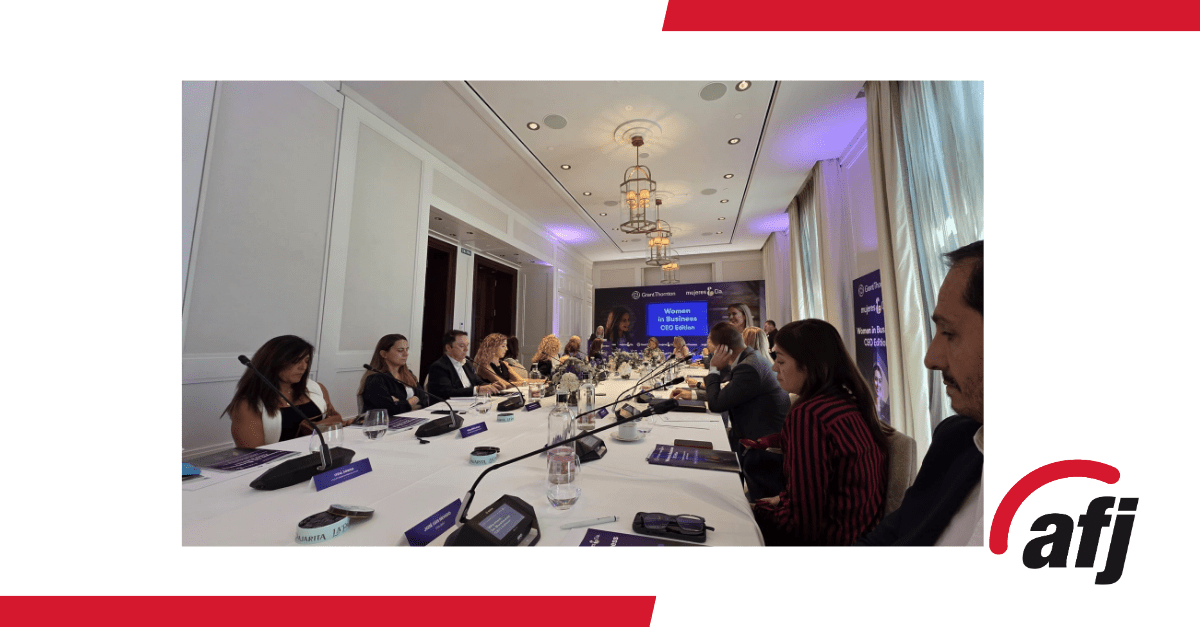 Mesa de trabajo del evento Woman in Business CEO Edition 2026